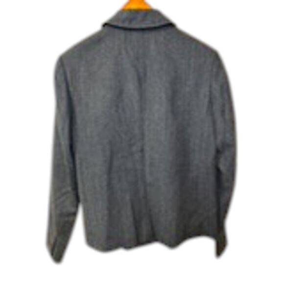 Talbots‎ Button Up Blazer Women 6 Gray 100% Pure New Wool Business Office Work - Picture 5 of 8